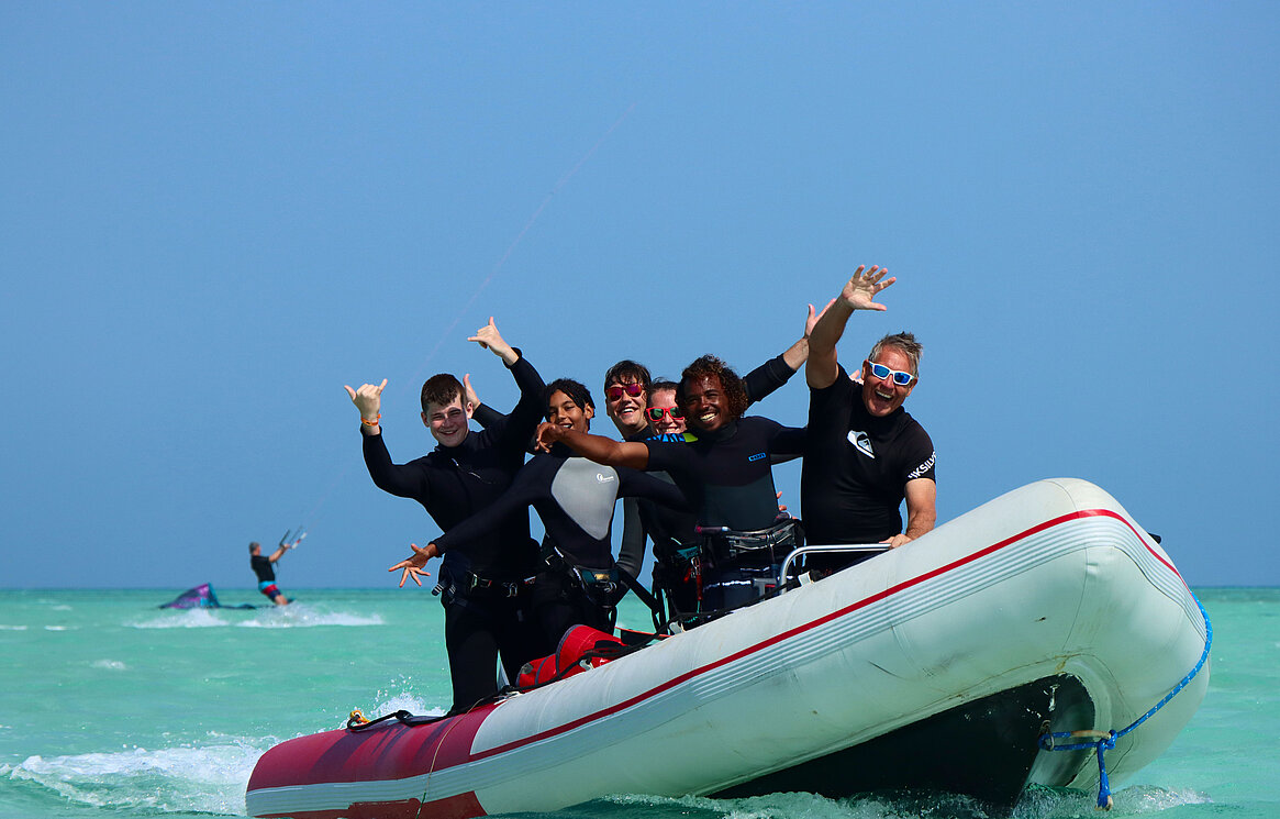 Kite avec des amis